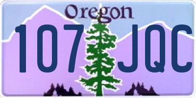 OR license plate 107JQC