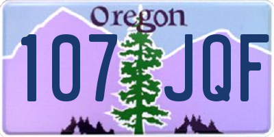 OR license plate 107JQF