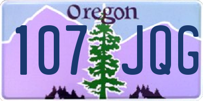 OR license plate 107JQG