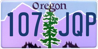OR license plate 107JQP
