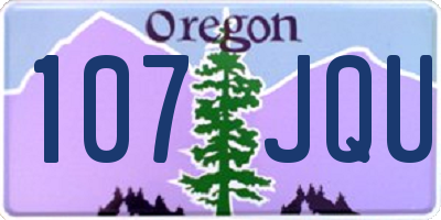 OR license plate 107JQU