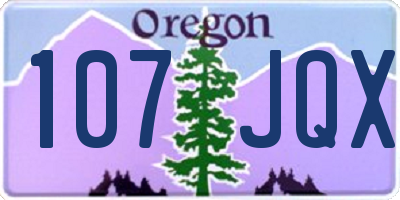 OR license plate 107JQX