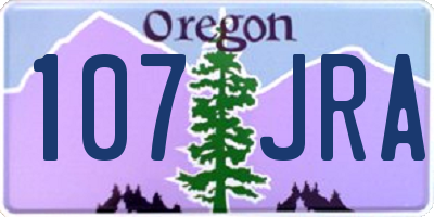 OR license plate 107JRA