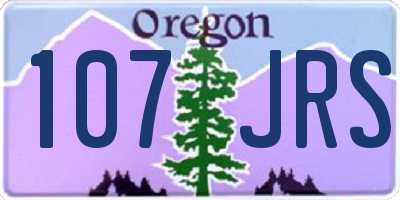 OR license plate 107JRS