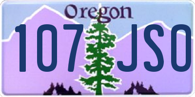 OR license plate 107JSO