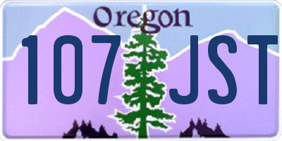 OR license plate 107JST