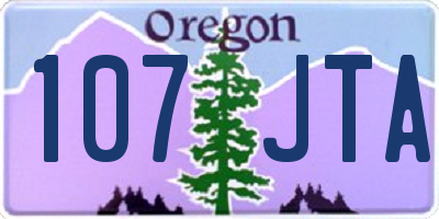 OR license plate 107JTA