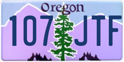OR license plate 107JTF