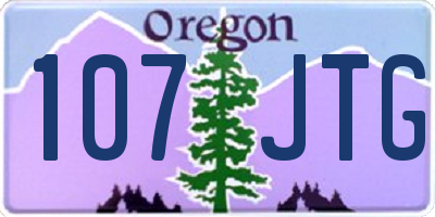 OR license plate 107JTG