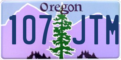OR license plate 107JTM