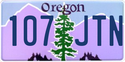 OR license plate 107JTN