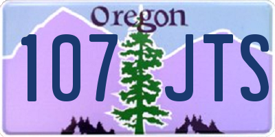 OR license plate 107JTS
