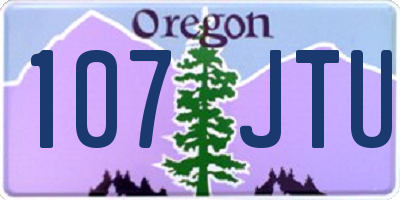 OR license plate 107JTU