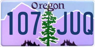OR license plate 107JUQ