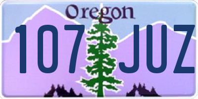 OR license plate 107JUZ