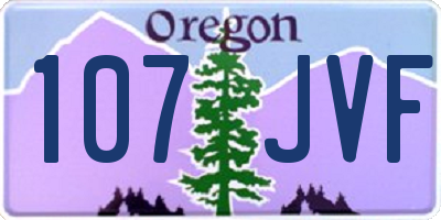 OR license plate 107JVF