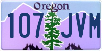 OR license plate 107JVM