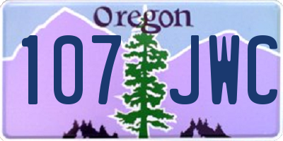 OR license plate 107JWC
