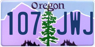 OR license plate 107JWJ