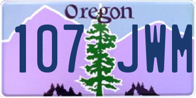 OR license plate 107JWM