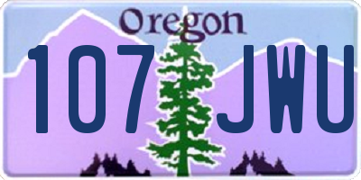 OR license plate 107JWU