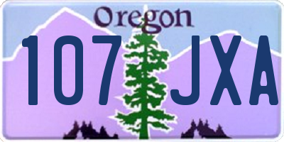 OR license plate 107JXA