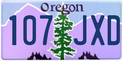 OR license plate 107JXD