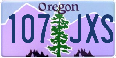 OR license plate 107JXS