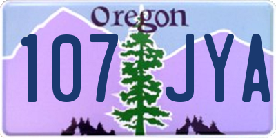 OR license plate 107JYA