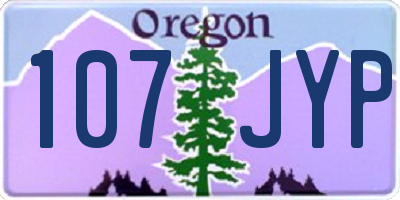 OR license plate 107JYP