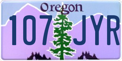 OR license plate 107JYR