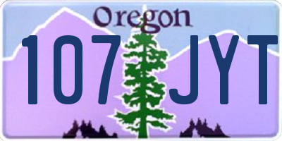 OR license plate 107JYT