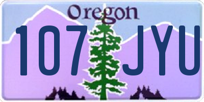 OR license plate 107JYU