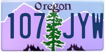 OR license plate 107JYW