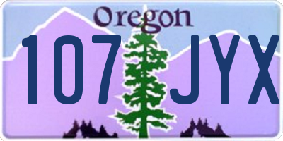 OR license plate 107JYX
