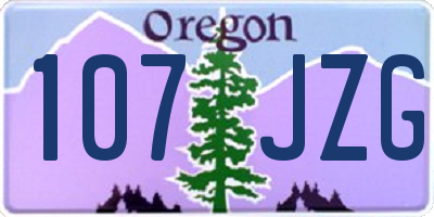 OR license plate 107JZG