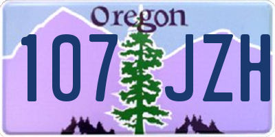 OR license plate 107JZH