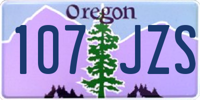 OR license plate 107JZS