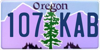 OR license plate 107KAB