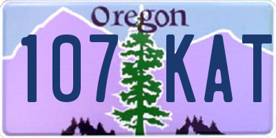 OR license plate 107KAT