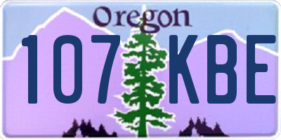 OR license plate 107KBE