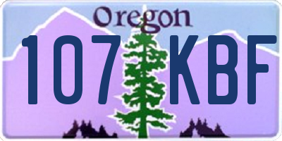 OR license plate 107KBF