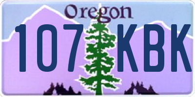 OR license plate 107KBK
