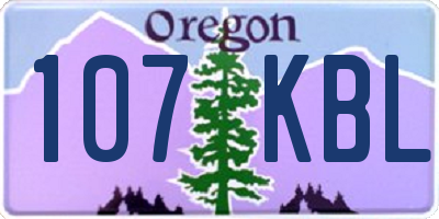 OR license plate 107KBL