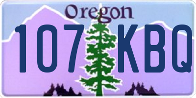 OR license plate 107KBQ