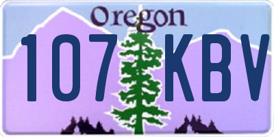 OR license plate 107KBV