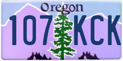 OR license plate 107KCK