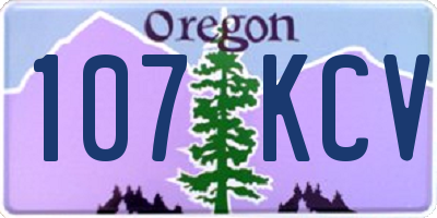 OR license plate 107KCV