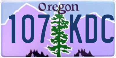 OR license plate 107KDC