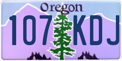 OR license plate 107KDJ